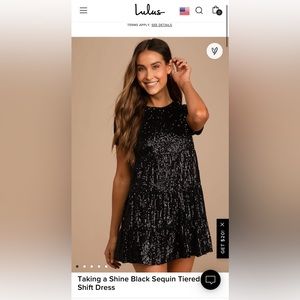 Lulus Black Sequin Dress